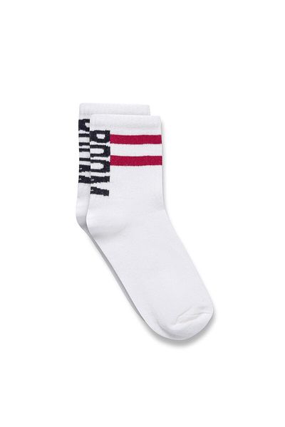 VAMOSCLO Printed Socket Socks White