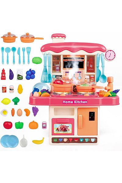 COOYA Mini Kitchen Set for Kids, with Realistic Lights and Sounds, Kitchen Accessories Gift for Toddlers