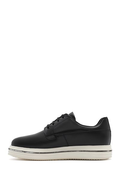 Derimod Men's Black Laced Leather Casual Shoes 25Sfd 650318