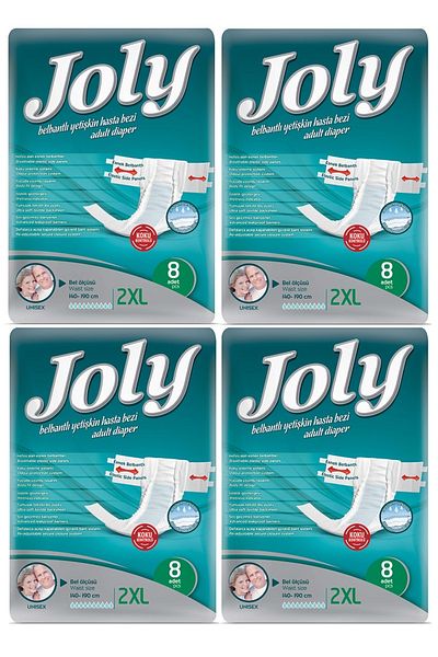 Joly XXL Patient Diaper with Waistband High Absorbent 8X4 Total 32 Pieces