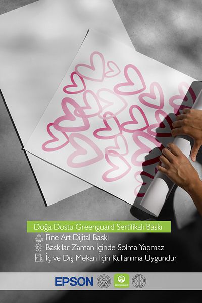 Postifull Unframed Poster, Pink Hearts, Comfort Series Kitchen Wall Poster, No:108944