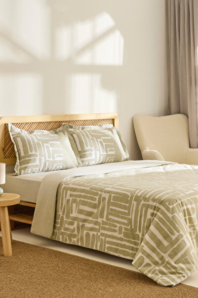 Kaşmir Home Mosy 100% Cotton Single Duvet Cover Set Çağla