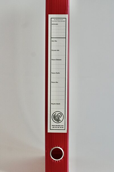 ÇABUKLAR Pharmacy Sgk - Standard Size Claret Red Prescription Box (29X4,5X40 cm)