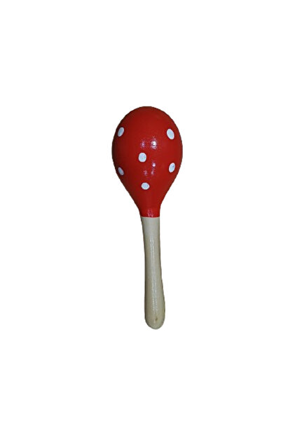 Göçmen Renkli Eğitici Ahşap Marakas Büyük 20 Cm