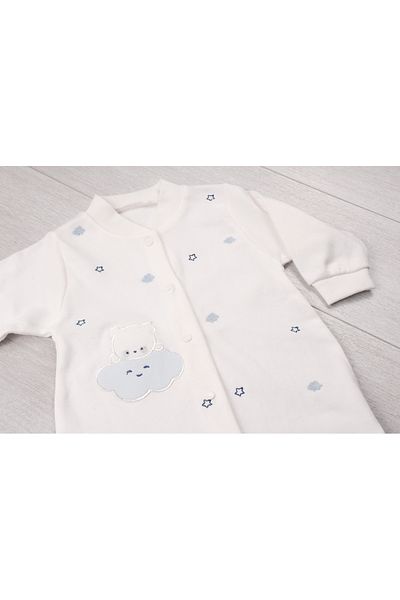 elizbaby 100% Organic Cotton Long Sleeve Snap Fastener Baby Rompers