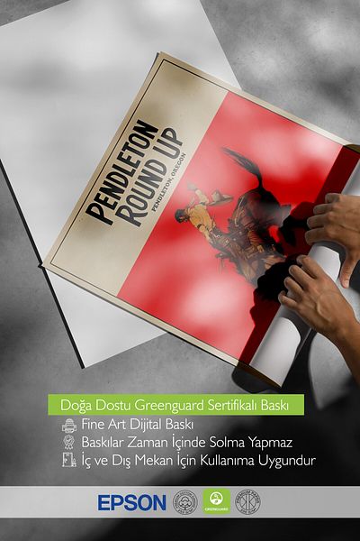Postifull Pictură cu cadru alb, Pendleton Round Up Rodeo, pictură de perete pentru bucătărie din seria Comfort, NR: 108960