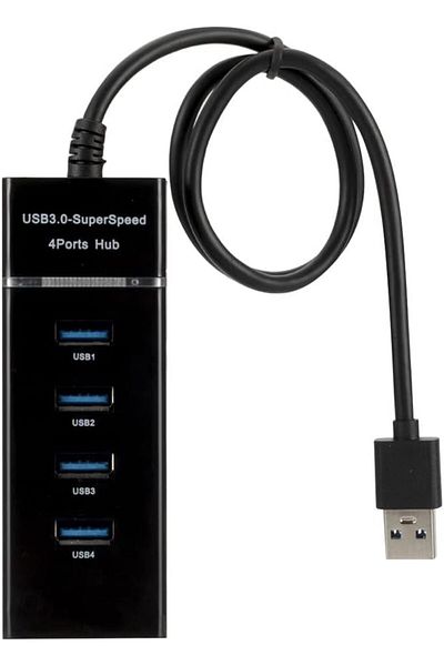 fulina USB 3.0 HUB,4 Port,30cm High Speed 5Gbps Cable With LED indication and Fuse,for Desktop PC Laptop