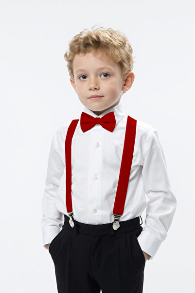 Trend Bebe Butik Dječji set pantalona sa leptir mašnom i tregerima za predsta...