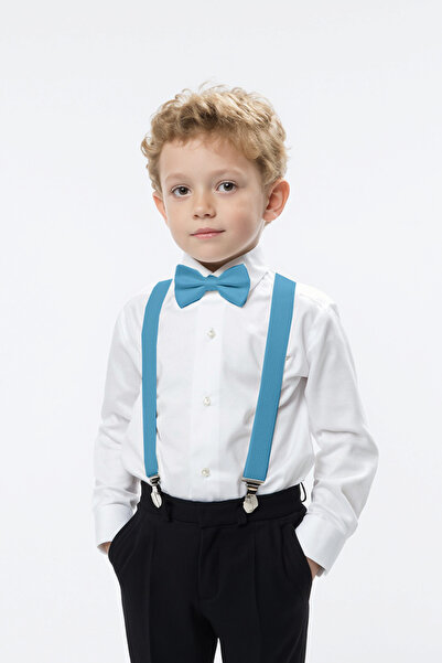 Trend Bebe Butik Детски комплект панталони с папийонка и тиранти за сватба, д...