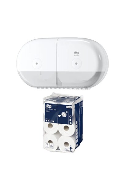 TORK Pachet Dozator Smartone® Twin Mini, Alb Hârtie Igienică Smartone® Mini -...
