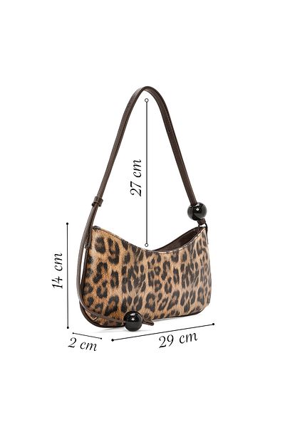 Derimod Geantă de umăr cu imprimeu mini leopard pentru femei 25SBD 247826