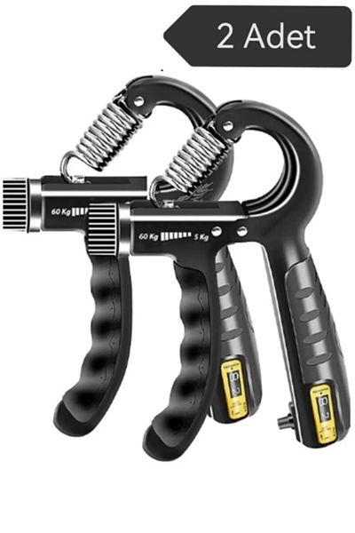 AYGÖREN HOME 2 Counted Hand Spring 5-60 kg Adjustable Wrist Muscle Strengthening Tool Anti-Slip Vein Extractor