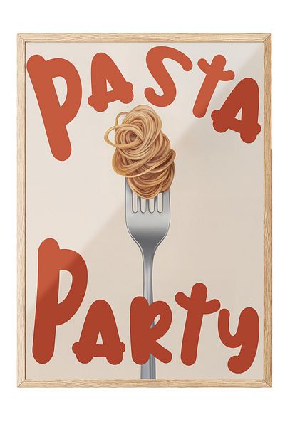 Postifull Ζωγραφική με ξύλινο πλαίσιο, Cake Party, Ξύλινη ζωγραφική κουζίνας Comfort Series, NO:109056