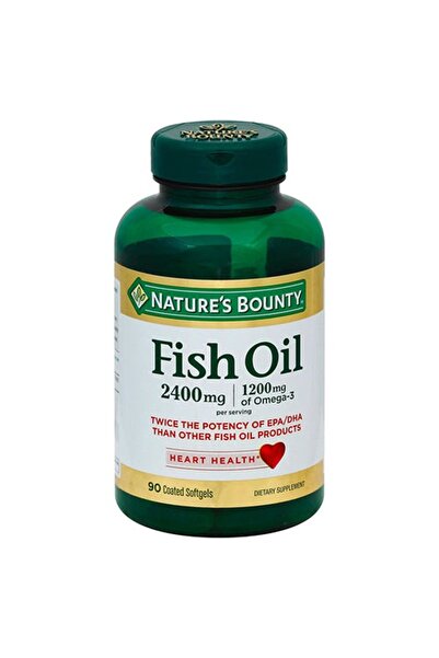Nature's Bounty زيت السمك من ناتشرز باونتي، 2400 ملغ، قوة مضاعفة، بدون رائحة، 90 كبسولة هلامية