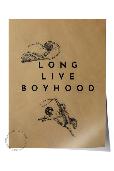 Postifull Frameless Poster, Long Live Boyhood, Comfort Series Kitchen Wall Poster, No:108958