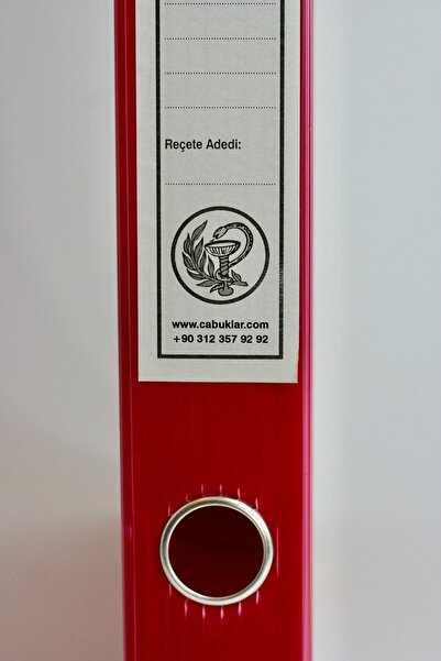 ÇABUKLAR Pharmacy Sgk - Standard Size Claret Red Prescription Box (29X4,5X40 cm)