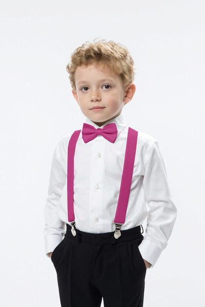 Trend Bebe Butik Set de bretele pentru pantaloni cu papion pentru copii, spec...