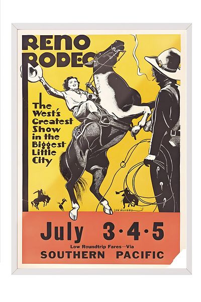 Postifull Pictură cu cadru alb, Reno Rodeo Retro, Pictură de perete pentru bucătărie din seria Comfort, NR: 108959