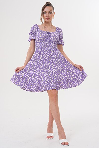 ZEYWEAR فستان جيبي بنمط ديزي بأكمام البطيخ