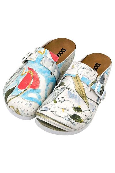 Dogo Women's Vegan Leather Multicolor Slippers - Hartley's Flower Design