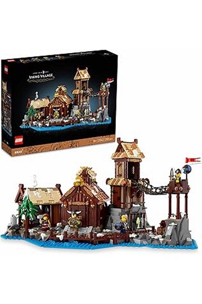 Mu Art Ahşap Lego 21343 Viking Village - New.