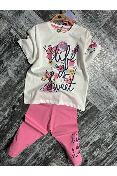 Canlook Life Flower Printed Capri Girl's Suit