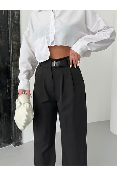 ELBEY Belt Detailed Palazzo Trousers