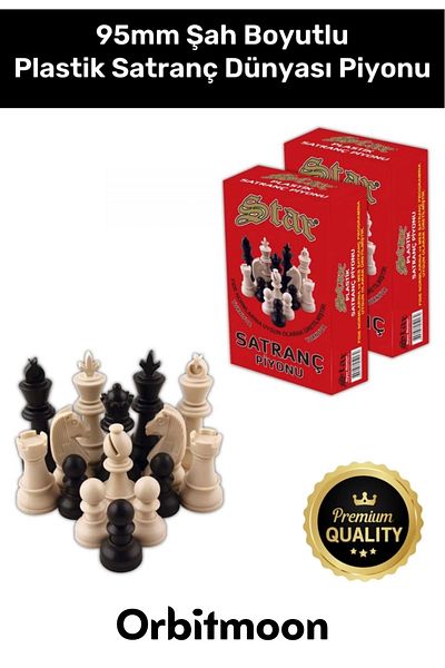 Orbitmoon Premium Series King Size 95mm Missing Team Completion Compatible Medium Plastic Chess World Pawn