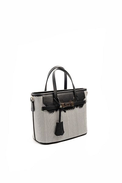 Silver Polo Silver & Polo Black White - Black Sp1185 Women's Handbag