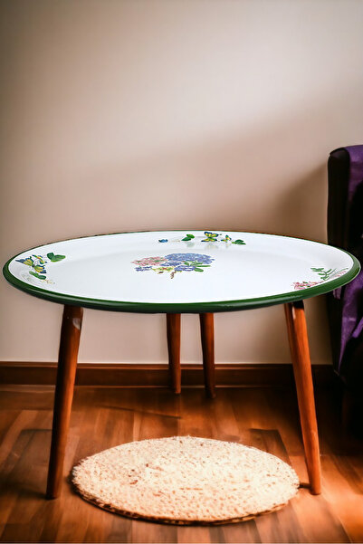 İnci Emaye 70 No Emaye Sini Sofra, Yemek Sunum Tepsi, Yer Sofrası Çinko ~68 Cm