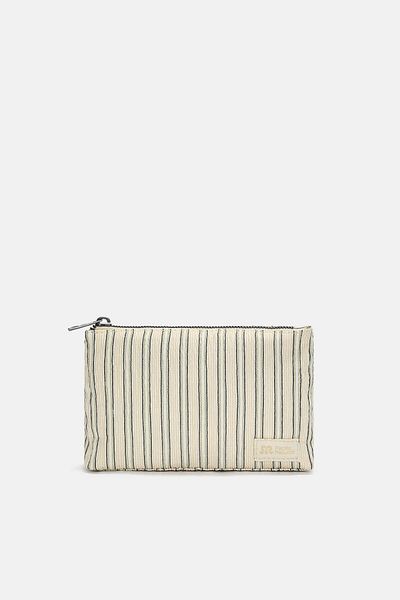 Pull & Bear Striped toiletry bag
