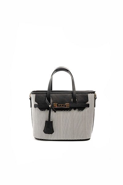 Silver Polo Silver & Polo Black White - Black Sp1185 Women's Handbag