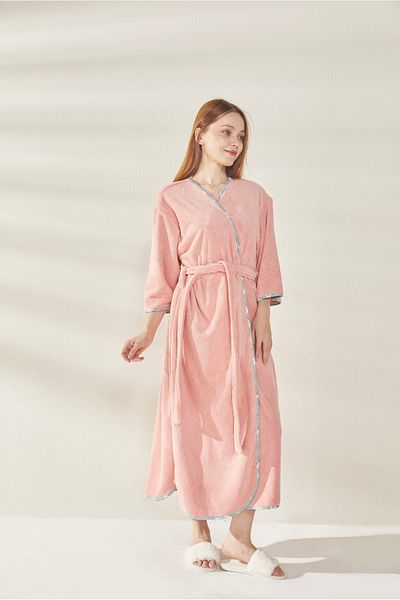 REEFI أرواب أنيقة - مشمشي - L	Elegant Robes - Apricot - L