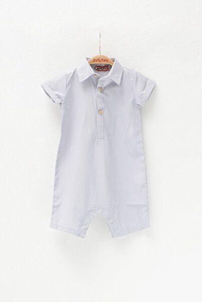 Zeyland Baby Boy Gray Striped Woven Jumpsuit (3-36months)