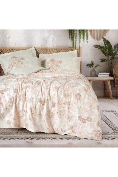 Cotton Box Lenjerie pat dublu cu imprimeu floral, bumbac 100% ranforce, Cotto...