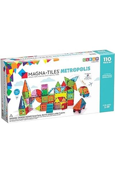 Mu Art Ahşap Magna-Tiles Magna Tiles Metropolis 110 Piece Set