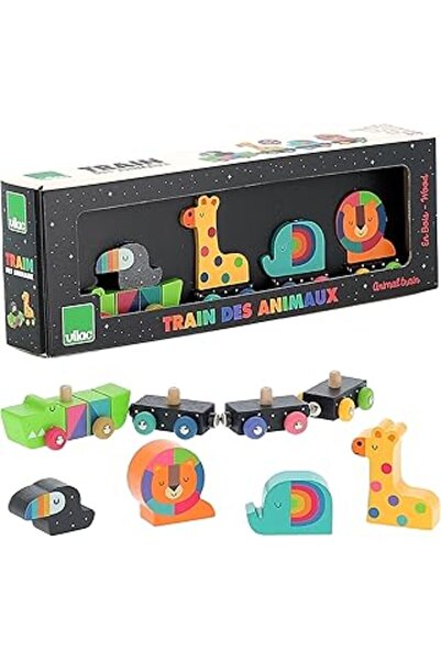 Genel Markalar Vilac Animals' Train Ahşap Hayvanlar Treni Andy Westface