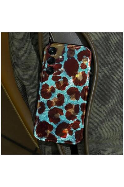 Zebana Samsung Galaxy A17 Compatible Case Luxe Leopard Silicone Case Brown