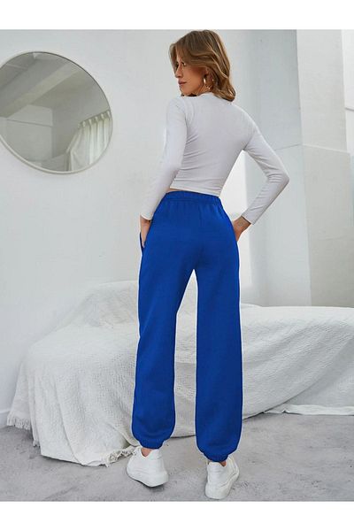 CLAYES Women's Sax Blue Oversize Sweatpants