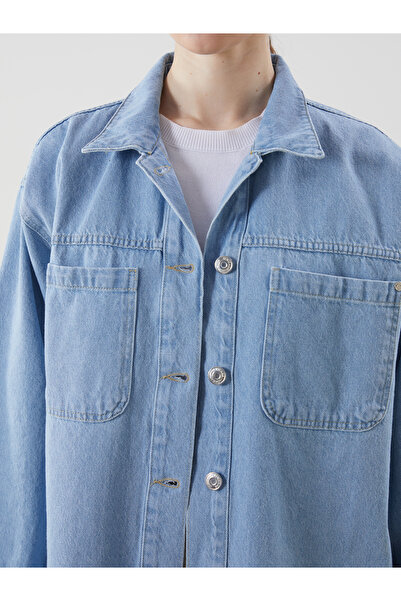 LC Waikiki Inggalléros női Jean dzseki