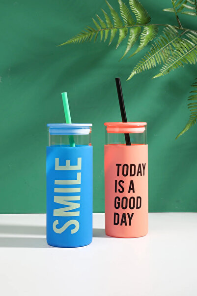 Miniso Silikon Korumalı Pipetli Borosilikat Cam  Şişe (475ml)