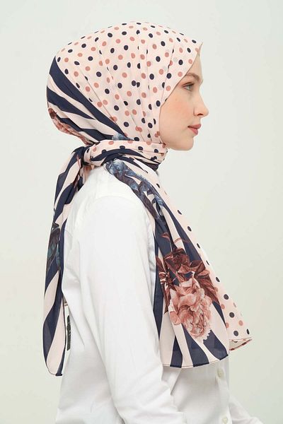 Madame Polo Digital Crepe Chiffon Shawl Multicolor Breathable Wrinkle-Free Non-Slip 75X180 cm