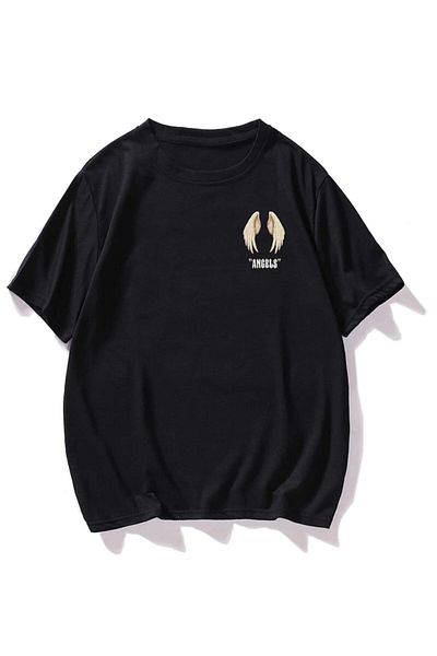 VBSVİBES Tricou pentru bărbați oversize cu imprimeu Black Angels