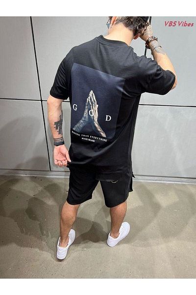 VBSVİBES Tricou negru cu imprimeu Oversize Only God unisex