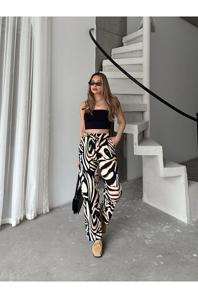 AFROGİYİM Women's Relaxed Cut Trousers