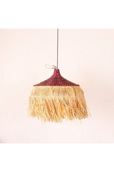 Mylamp 50X40 cm Raffia and Mendong Berry Lighting