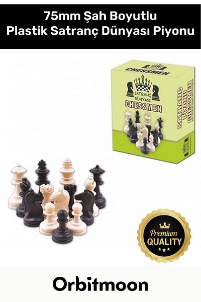 Orbitmoon Premium Series King Size 75mm Missing Team Completion Compatible Medium Plastic Chess World Pawn