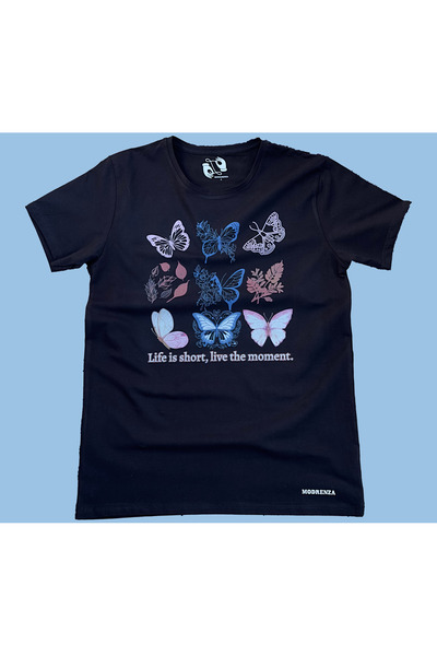 Regular Bisiklet Yaka Baskılı T-Shirt