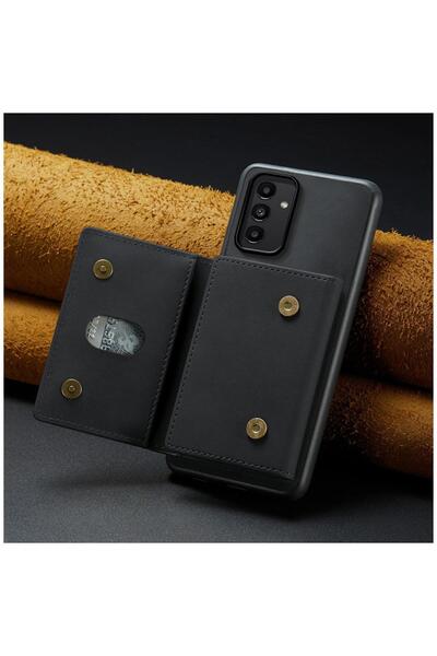 Zebana Samsung Galaxy A17 Compatible Case 2in1 Elite Class Wallet Leather Case Black