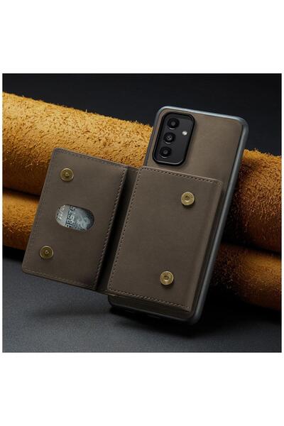 Zebana Samsung Galaxy A17 Compatible Case 2in1 Elite Class Wallet Leather Case Dark Brown